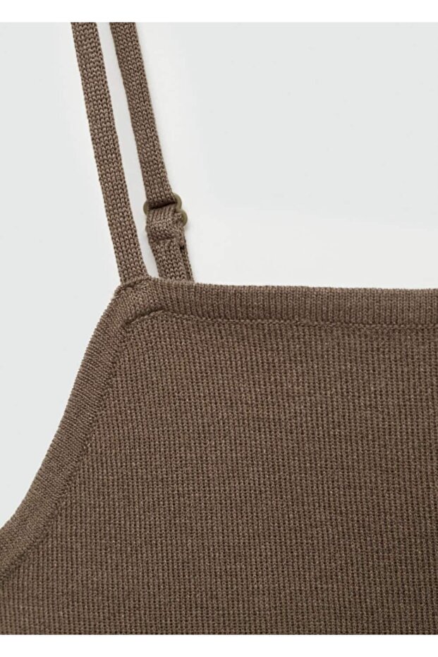 Askılı triko bluz - 5