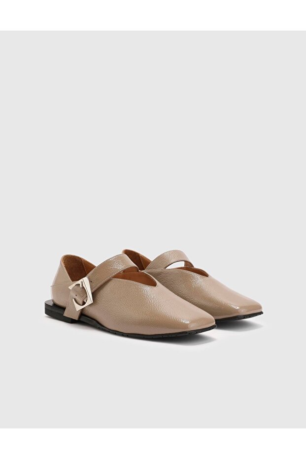 Vekda - Women's Mink Loafers, Genuine Patent Leather Shoes