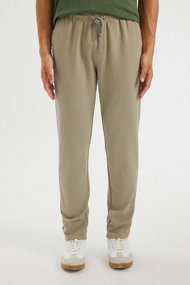 Jogger Kışlık Pantolon Basic Düz Beli Bağcıklı Cepli Düz Paça C6022ax24au - 4