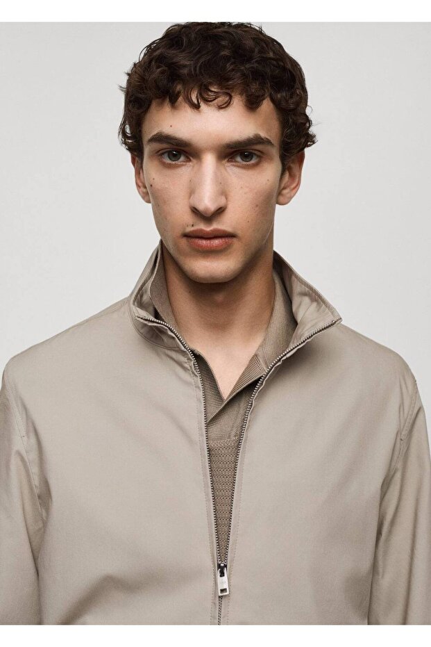 Fermuarlı lyocell ceket - 6