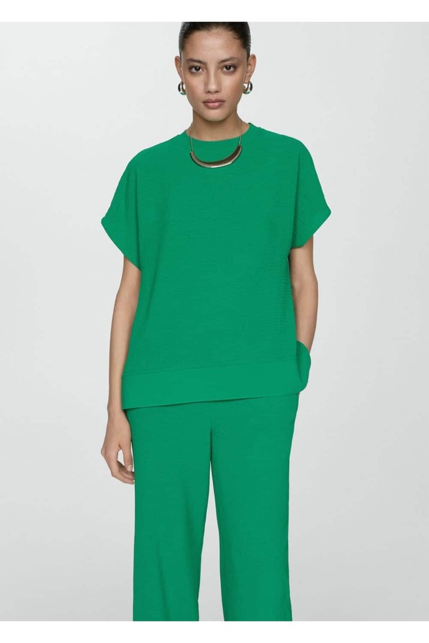 Wide leg dökümlü pantolon - 6