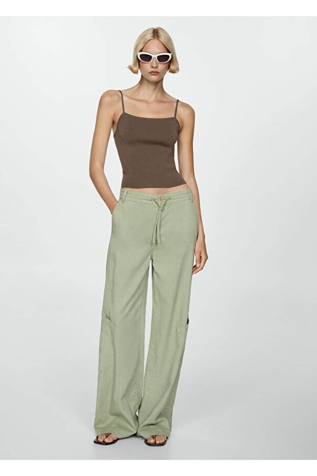 Askılı triko bluz - 1