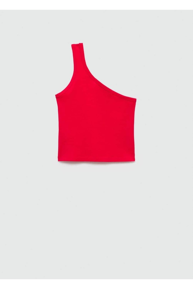 Pamuklu asimetrik bluz - 3