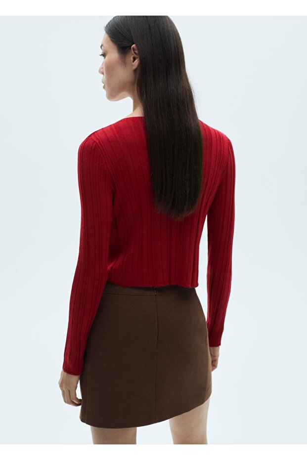 Bağ Detaylı Triko Hırka - 4