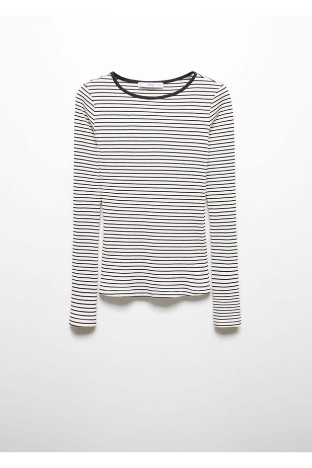 Çizgili fitilli tişört - 3