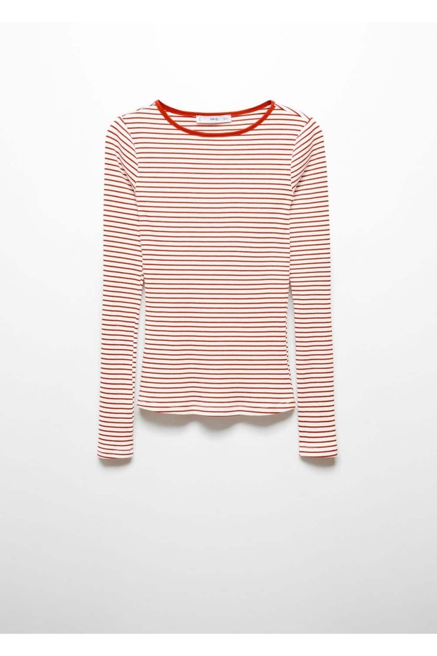 Çizgili fitilli tişört - 3