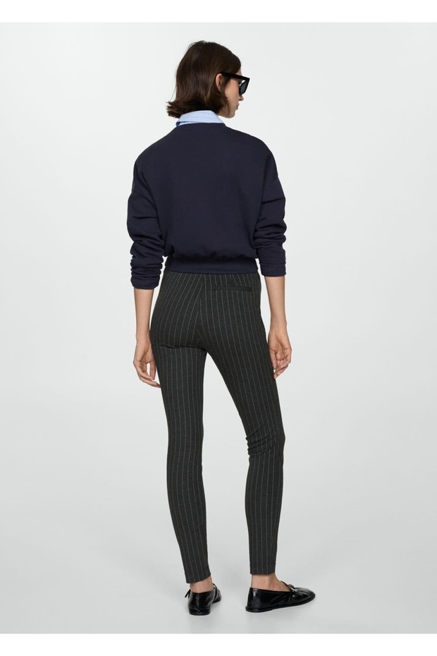 Ψηλόμεσο ριγέ κολάν - 4