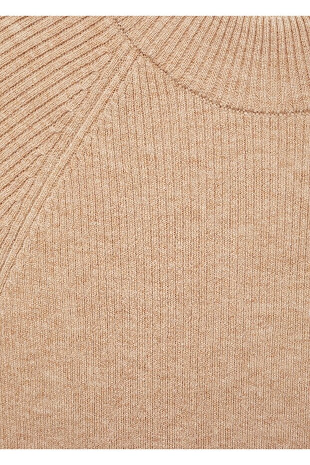 Perkins yaka ribana elbise - 6