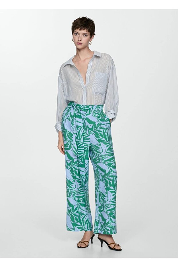 Patterned Bow Pants - 2