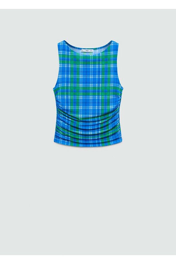 Desenli drape bluz - 3
