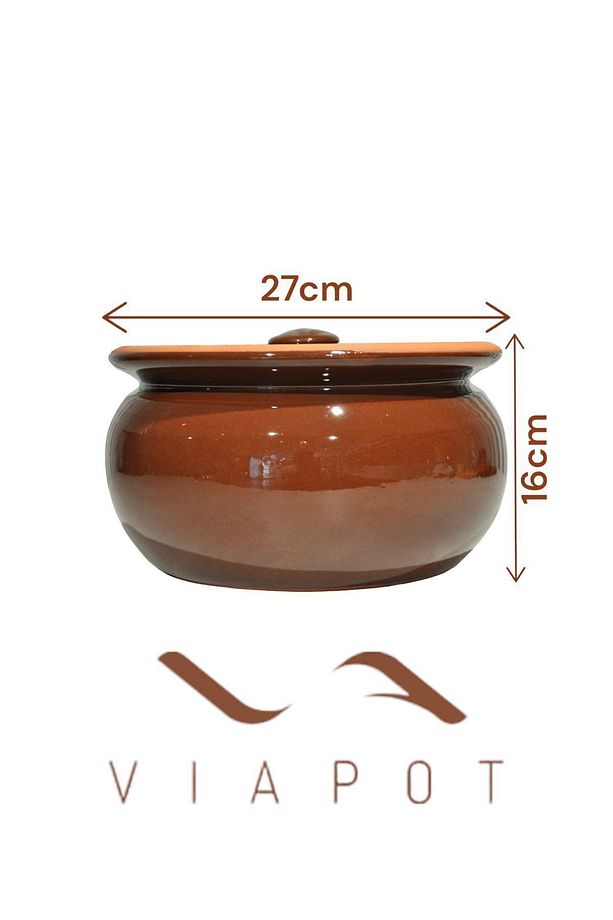 Güveç Büyük 3000ml Tam Sırlı Çömlek 27x16cm - 4