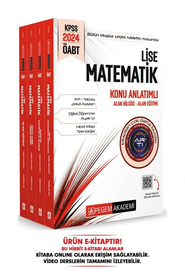 2024 KPSS ÖABT Lise Matematik Öğretmenliği Konu Anlatımlı Modüler Hibrit E-Kitap Seti - 1