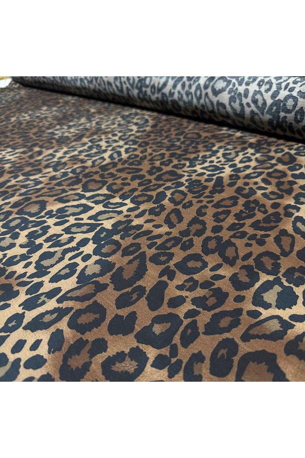 Ayrobin Modal Viskon Dökümlü Kumaş Leopar Desenli En 150 cm - 3
