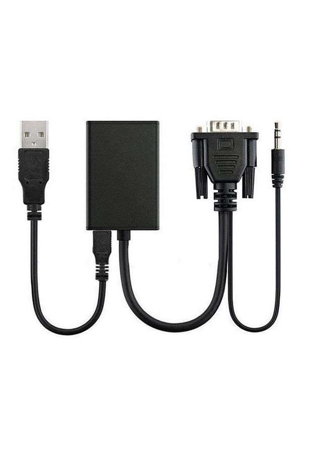 2067 Vga To Hdmi Dönüştürücü Kablo Görüntü Ve Ses Çevirici Hdmı - 1