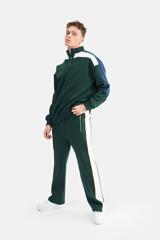 Men's Baggy Trousers with Side Stripe Detail