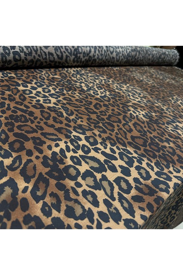 Ayrobin Modal Viskon Dökümlü Kumaş Leopar Desenli En 150 cm - 2