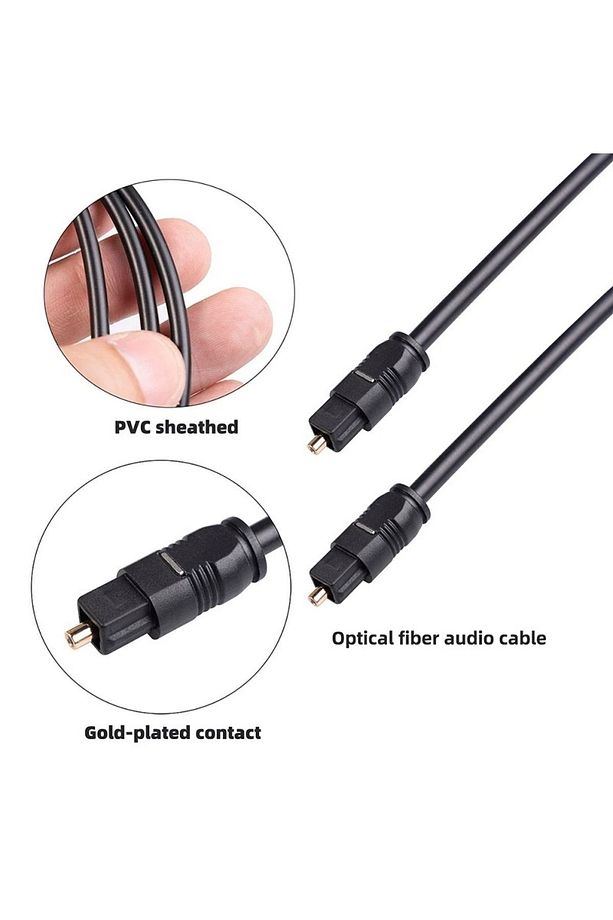 Fiber Dijital Optik Optic Sinema Sistemi Ses Kablosu Yüksek Kalite Toslink Kablo Cabble 3 Metre - 8