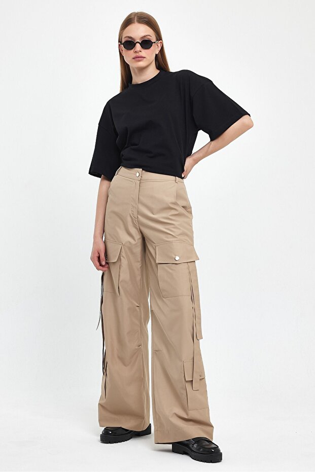 Camel Kargo Pantolon - 3