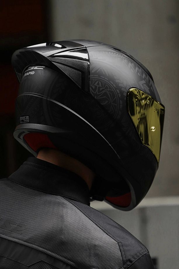 Rapid Race Takaroa Mat Siyah Kask + Spoiler - 5