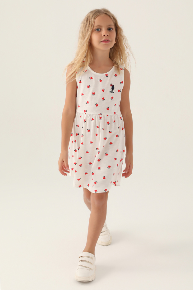 Girl's Red Knitted Dress 50290953 -Vr030