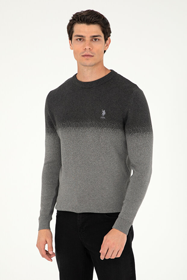 Men's Anthracite Melange Sweater 50293538 -Vr081