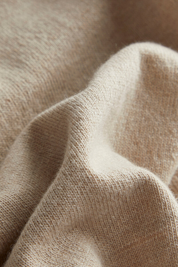 BEJ YÜN/POLYAMİD TRİKO KAZAK - 5