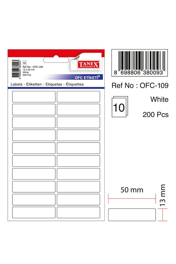 Ofc-109 Çıkartma Etiket 50x13 Mm 10 Lu - 1