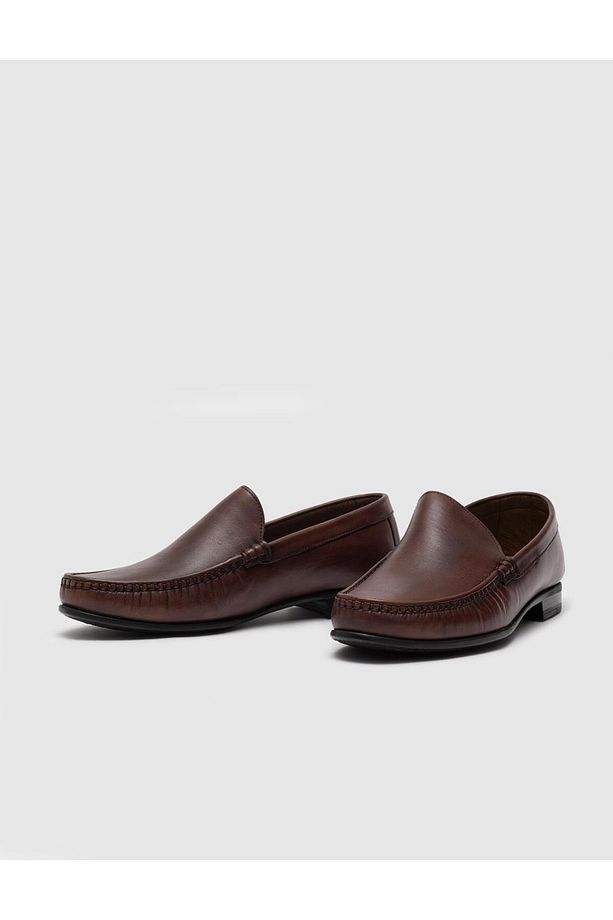 Hakiki Deri Kahverengi Erkek Loafer - 4