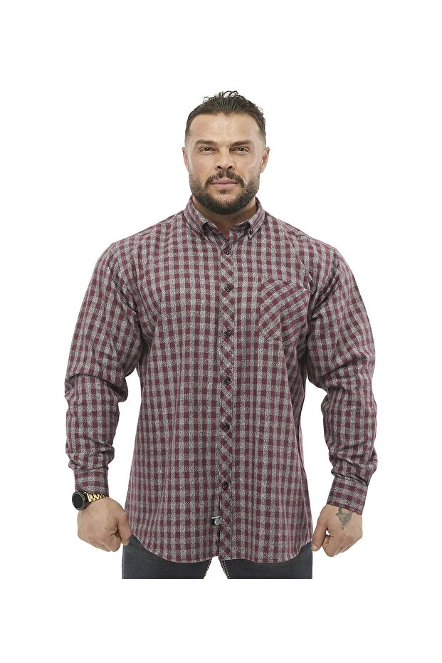 قميص حطاب شتوي كبير الحجم للرجال BGSM 5055