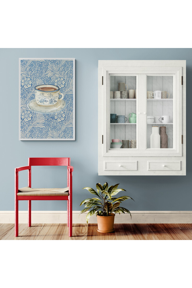 Kahve Temalı Çerçeveli Tablo - 1