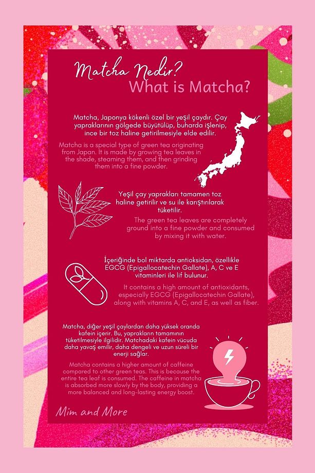 Raspberry & Strawberry Matcha Ahududu Ve Çilek Aromalı Matcha, 25 gr - 8