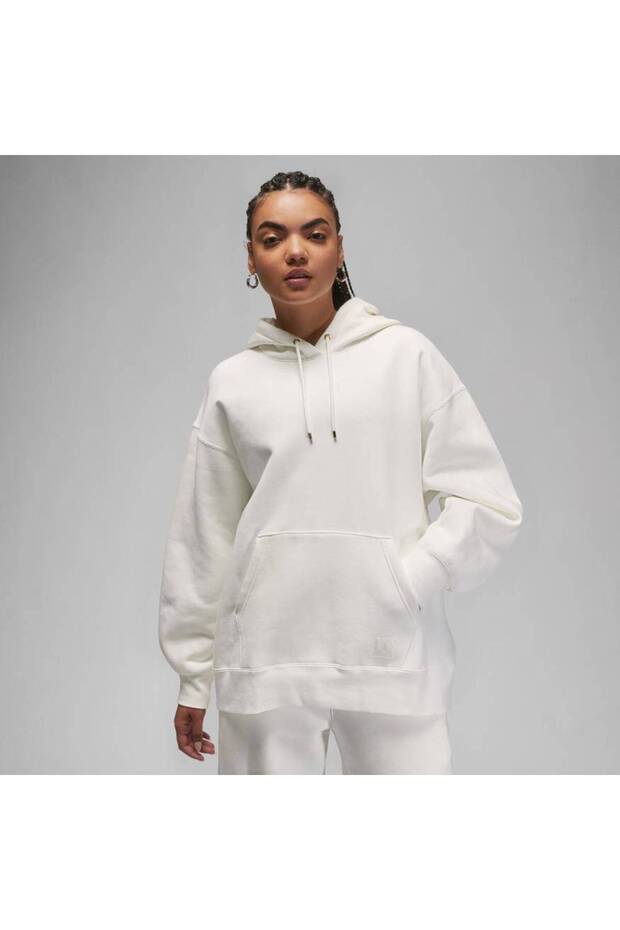 Jordan Flight Fleece Pullover Beyaz Kadın Sweatshirt - 3