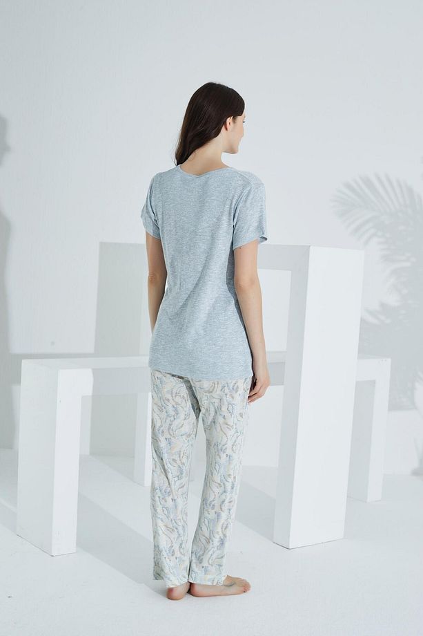 Bambu, Triko Örgü ,deve Tüyü Yumuşaklığı, Kısa Kol Kadın Pijama Takımı73230 - 3