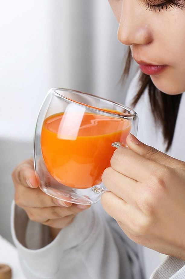 Çift Camlı Cidarlı Cam Kupa 250ml Ev Ofis Fincanı Çift Katlı Isı Yalıtımlı Kulplu Cam Bardak 2li Set - 1