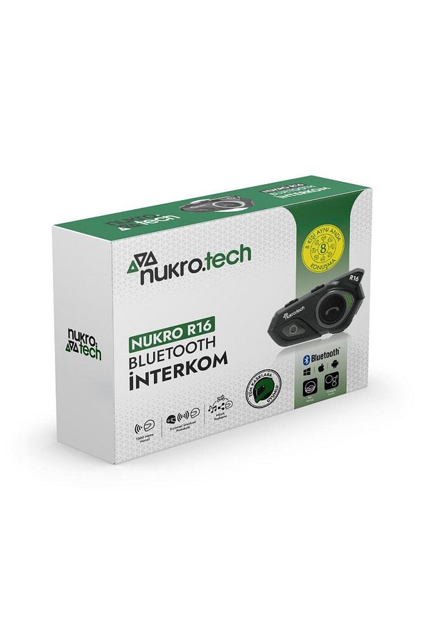 Nukro R16 Bluetooth 8 Kişilik Interkom Seti - 2