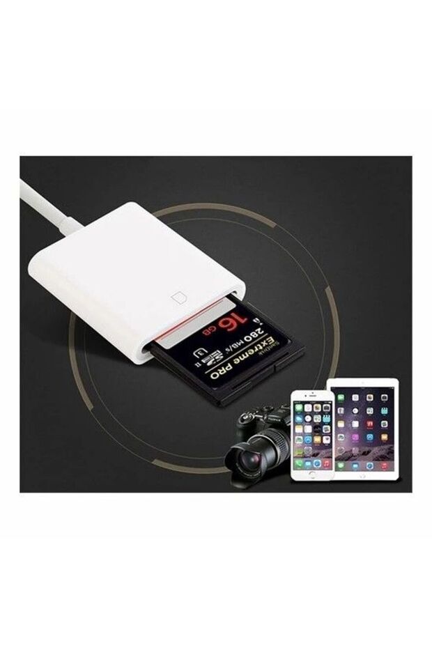 Nk-1022 Lightning To Sd Card Camera Reader Cable Iphone Sd Micro Reader Cable Adapter-white - 2