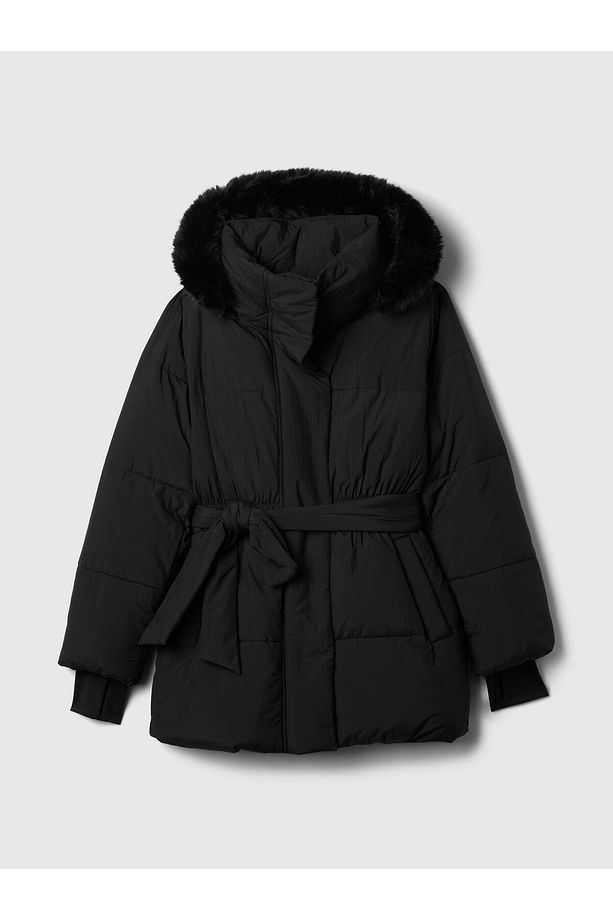 Kadın Siyah PrimaLoft® P.U.R.E.™ Big Puff Şişme Mont - 2