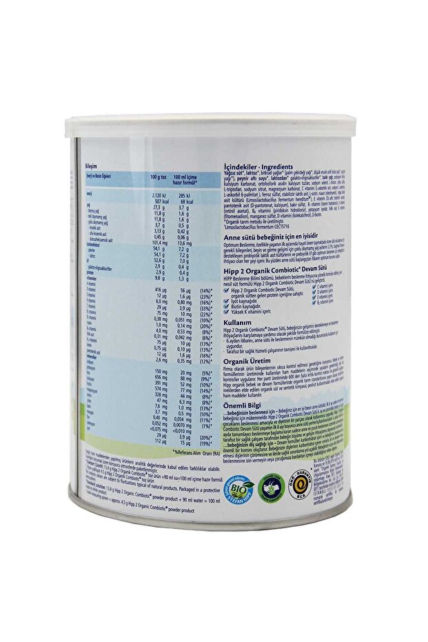 2 Organik Combiotic Devam Sütü 350 gr 6 Adet - 3