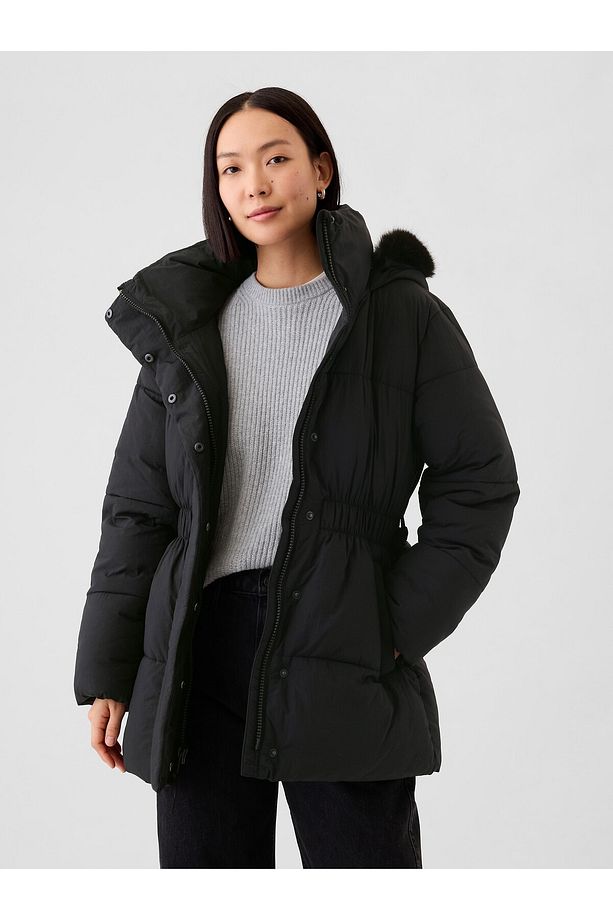 Kadın Siyah PrimaLoft® P.U.R.E.™ Big Puff Şişme Mont - 1