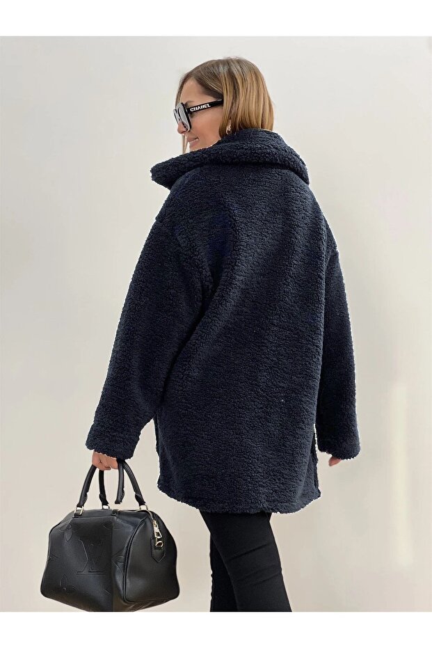 Peluş Rahat Kışlık Ceket - 3