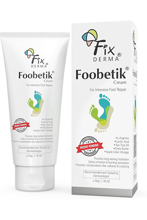 Foobetik Foot Cream for Diabetic, Dry & Cracked Feet 50g
