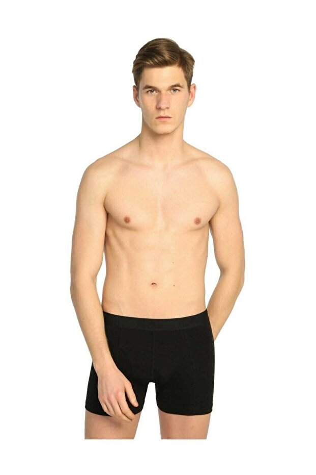 Tutku Men's Lycra Elastane Boxer Black Color 6 Pack New Season