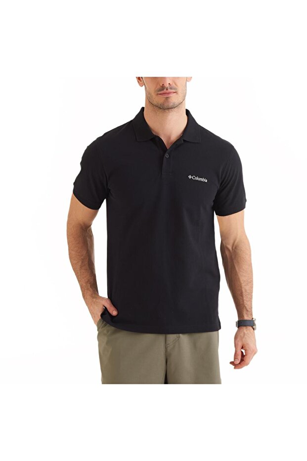 CS0214 M CASCADE RANGE SOLID POLO II أسود