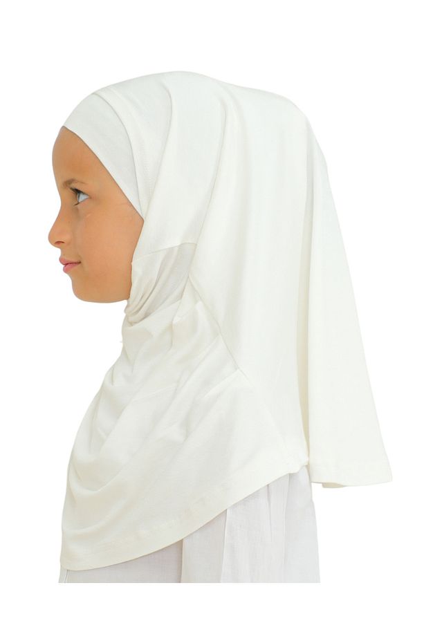Çocuk Hazır Giyim Başörtüsü Şal Turban Viskon - Krem - 6