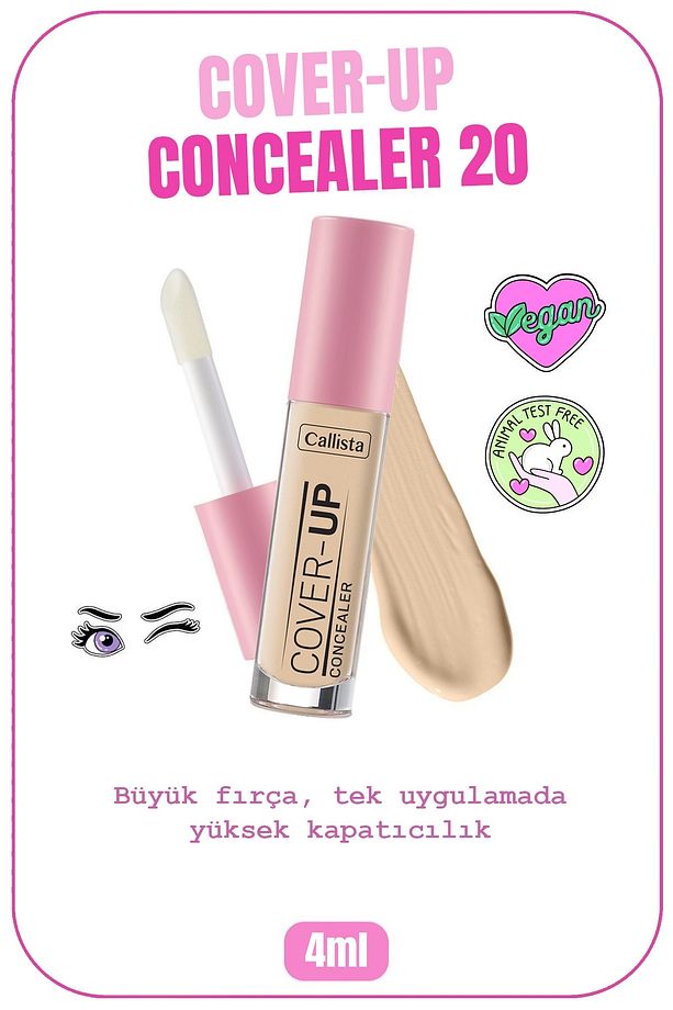 Cover Up Concealer Yoğun Kapatıcı Göz Altı Kapatıcısı - 20 Sand - 1