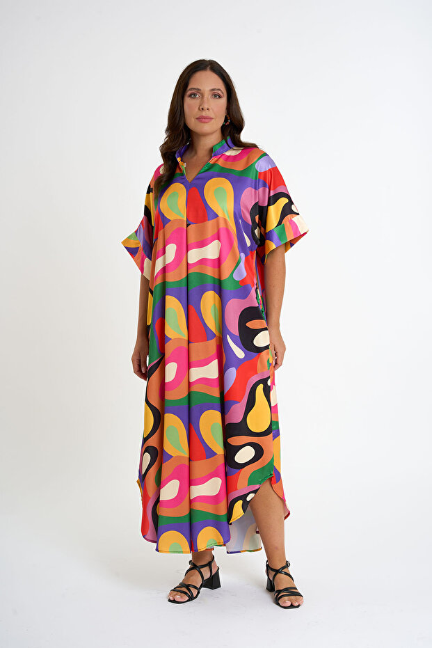 ROCHIE LUNGĂ CU GÂTUL V - 2