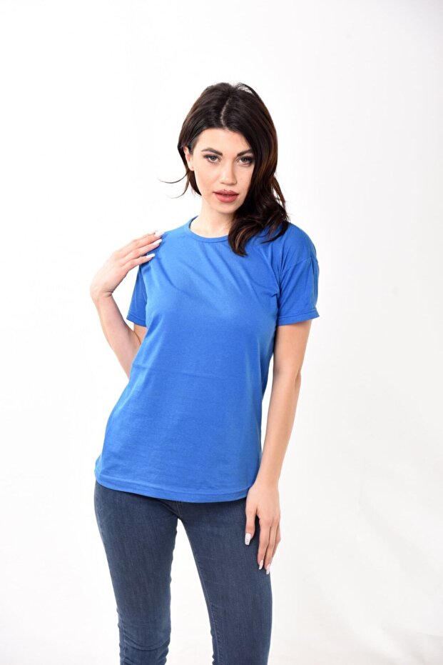 Women's Basic Crew Neck Short Sleeve T-shirt T-Shirt Cobalt Blue