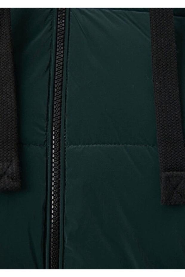 Kapüşonlu Yeşil Ceket - 5