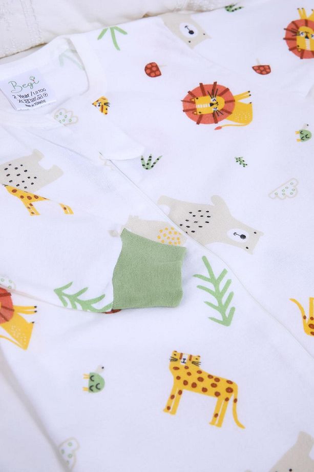 2-8 Yaş 1 Tog Pazen Çocuk Uyku Tulumu Unisex Uzun Kollu Uyku Tulumu - 7