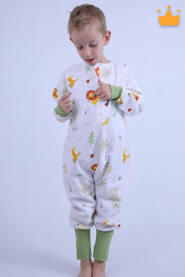 2-8 Yaş 1 Tog Pazen Çocuk Uyku Tulumu Unisex Uzun Kollu Uyku Tulumu - 5
